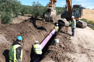 Aprovechamiento de aguas regeneradas para riego en la comunidad de regantes de Mor&oacute;n de la Frontera (Sevilla)