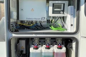 Punto de medición automatizado del pH en aguas residuales industriales