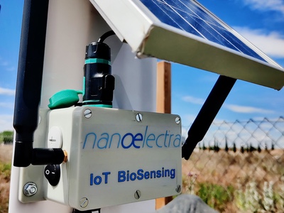 Potenciostato IoT Biosensing (panel solar, batería recargable y 4G)