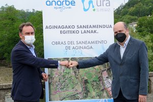 URA y Aguas del Añarbe acuerdan la próxima ejecución del saneamiento de Aginaga en Usurbil (Gipuzkoa) por más de 6 M€