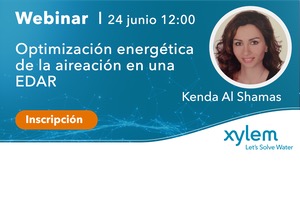 Xylem organiza el Webinar gratuito "Optimizaci&oacute;n energ&eacute;tica de la aireaci&oacute;n en una EDAR" el mi&eacute;rcoles 24 a las 12:00 h