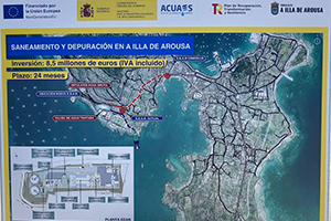 Un día después de la firma del convenio con el Concello, ACUAES licita las obras de depuración en A Illa de Arousa (Pontevedra)