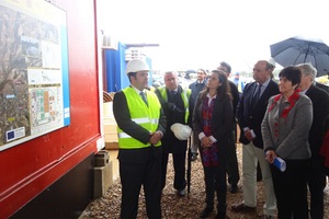 Liana Ardiles visita las obras de saneamiento y depuración en Badajoz cuyas inversiones ascienden a 63 millones de euros