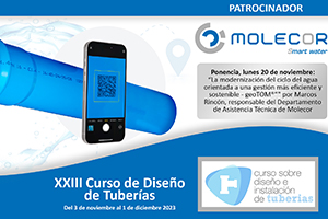 Molecor patrocinador del "XXIII Curso de Diseño de Tuberías"