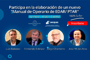 Participa en la elaboración de un nuevo "Manual del Operario de EDAR/PTAR" el lunes 19 de mayo a las 16:30 h