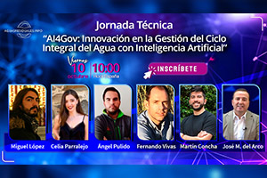 Inscríbete en la Jornada Técnica "AI4Gov: Innovación en la Gestión del Ciclo Integral del Agua con Inteligencia Artificial"