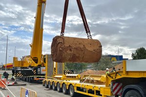 Finaliza la excavación del penúltimo tramo del colector interceptor, una obra única en Mallocar
