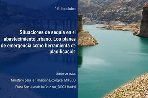 El MITECO y AEAS celebrarán el 16 de octubre una jornada sobre situaciones de sequía en el abastecimiento urbano