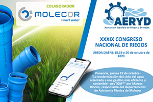 Molecor, empresa colaboradora del XXXIX Congreso Nacional de Riegos