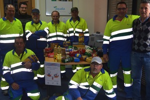 Aqualia dona m&aacute;s de 1200 kilos de comida y productos de primera necesidad al Banco de Alimentos de Andaluc&iacute;a