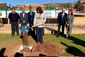 Colocada la primera piedra del futuro tratamiento terciario en la EDAR Peñón del Cuervo en Málaga