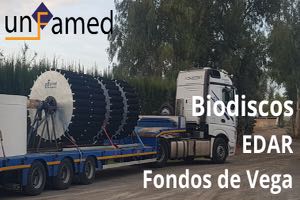 Unfamed Fabricantes Agua suministra un biodisco (CBR) para la EDAR de Fondos de Vega en Asturias