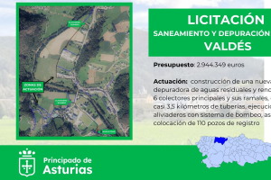 Movilidad invierte 3 M&euro; en la mejora del saneamiento de Trev&iacute;as, en Vald&eacute;s (Asturias)