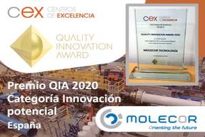 Molecor galardonada en la Categoría de Innovación Potencial del Premio QIA 2020, en su fase nacional