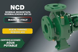 CAPRARI presenta un nuevo modelo de sus bombas monoetapa normalizadas de la Serie NCD