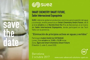 SUEZ participará en el foro de encuentro de la química SMART CHEMISTRY SMART FUTURE