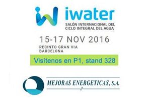 Mejoras Energ&eacute;ticas estar&aacute; presente en iWater con sus &uacute;ltimas novedades para el tratamiento del agua