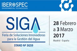 IBEROSPEC estará presente en SIGA 2017 con sus soluciones para el sector del tratamiento del agua