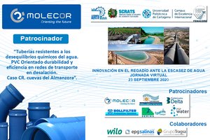 Molecor patrocinador en la "Jornada Virtual sobre Innovación en el Regadío ante la escasez de agua"