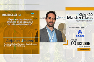 CAMBI patrocina y presenta sus soluciones en la MasterClass 13 "Experiencias y buenas prácticas en la operación de la hidrólisis térmica"