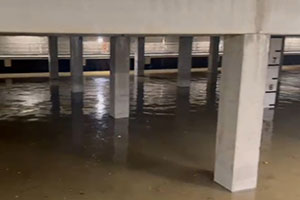 El tanque de tormentas de Tomares alcanza su máximo histórico con 13 millones de litros almacenados en un día