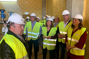 Carmen Crespo visita en Huércal de Almería las obras de abastecimiento del Bajo Andarax