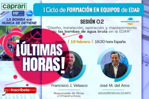 &Uacute;ltimas horas para la Sesi&oacute;n 02 del "I Ciclo de Formaci&oacute;n online de Equipos de EDAR&rdquo; impartida por CAPRARI