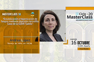 ¡Inscríbete ya! en la MasterClass 14 "Estabilización e higienización de fangos mediante digestión termófila. Caso de la EDAR Tudela"