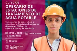 AEOPAS presenta el curso online de Operario de ETAP, con un programa especializado y un claustro de expertos del sector público del agua