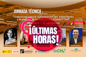 &Uacute;ltimas horas para la Jornada T&eacute;cnica del ICEX y AR.INFO sobre "Soluciones para la optimizaci&oacute;n del tratamiento y la gesti&oacute;n de los lodos de EDAR/PTAR"