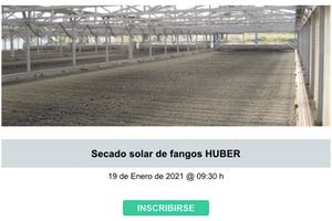 Inscríbete a la próxima Webinar de Huber sobre "Secado solar de fangos" el próximo 19 de enero a las 09:30 h