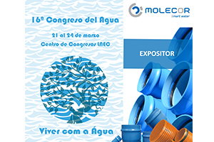Molecor participará como expositor en el 16º Congreso del Agua en Portugal