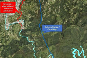 ACUAES licita por 33,2 M€ las obras de la conducción alternativa para el abastecimiento del Canal Bajo del Añarbe