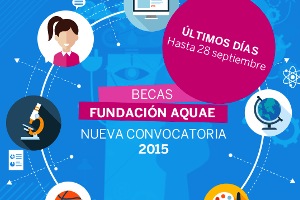 Última semana para presentarse a las Becas de la Fundación AQUAE para el sector del agua