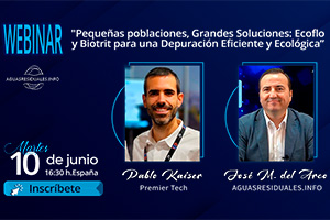 No te pierdas la Webinar "Pequeñas Poblaciones, Grandes Soluciones: Ecoflo y Biotrit para una Depuración Eficiente y Ecológica”