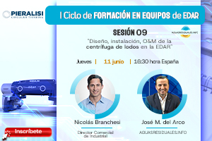 Inscr&iacute;bete a la Sesi&oacute;n 09 del "I Ciclo de Formaci&oacute;n online de Equipos de EDAR&rdquo; impartida por PIERALISI