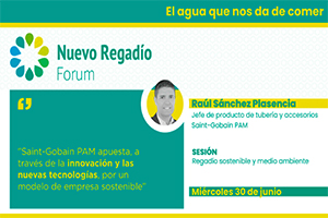 Saint-Gobain PAM participa como patrocinador del NUEVO REGADÍO FORUM