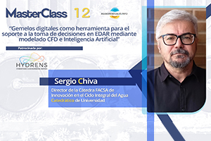 HYDRENS presentará sus soluciones en la MasterClass 12 "Gemelos digitales como herramienta para el soporte a la toma de decisiones en EDAR mediante modelado CFD e Inteligencia Artificial"