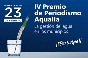 Última semana para participar en el IV Premio de Periodismo Aqualia