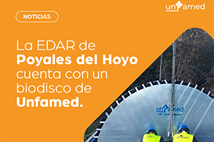 Tecnología de biodiscos marca Unfamed Fabricantes para la nueva EDAR de Poyales del Hoyo en Ávila
