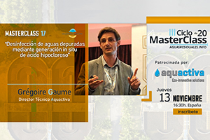 AQUACTIVA patrocina y presenta sus soluciones en la MasterClass 17 "Desinfección de aguas depuradas mediante generación in situ de ácido hipocloroso"