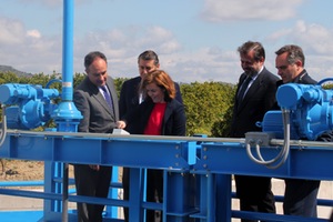 La vicepresidenta del Gobierno inaugura la puesta en servicio del embalse de Los Melonares que abastecerá a más de 1,3 millones de personas de 41 municipios sevillanos