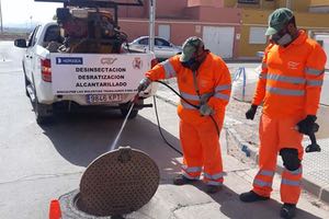 Más de 1.000 km de la red de alcantarillado de Cartagena se desinsectan con productos ecológicos