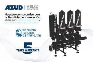 AZUD actualiza su sistema de filtración automática con certificado para agua potable