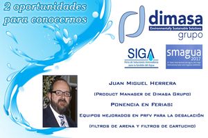 Conoce las ponencias de Dimasa Grupo en SMAGUA y SIGA 2017 relacionadas con el tratamiento del agua