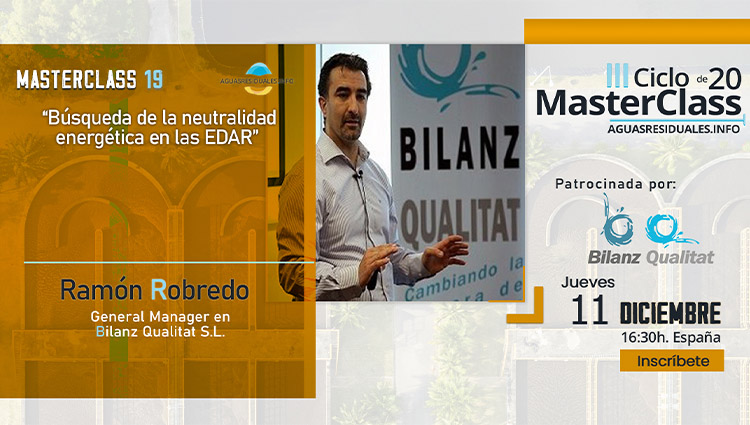 Bilanz Qualitat patrocina y presenta sus soluciones en la MasterClass 19 "Búsqueda de la neutralidad energética en las EDAR"