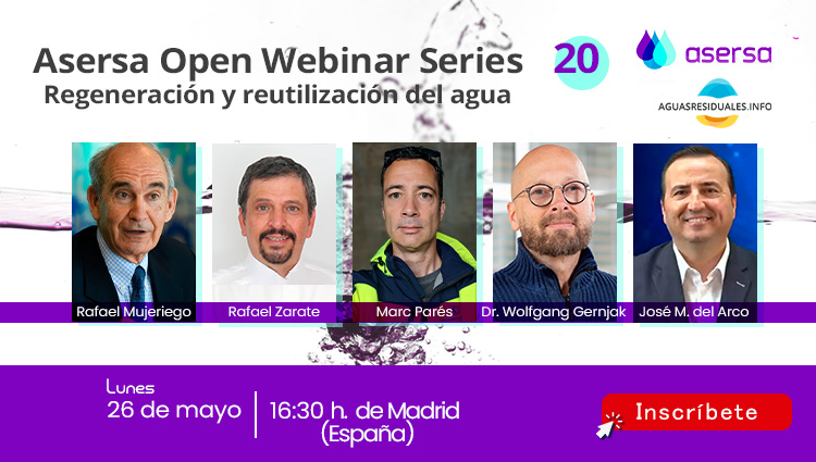 Inscríbete en el ASERSA Open Webinar Series 20 y conoce el primer proyecto de reúso potable indirecto de América Latina