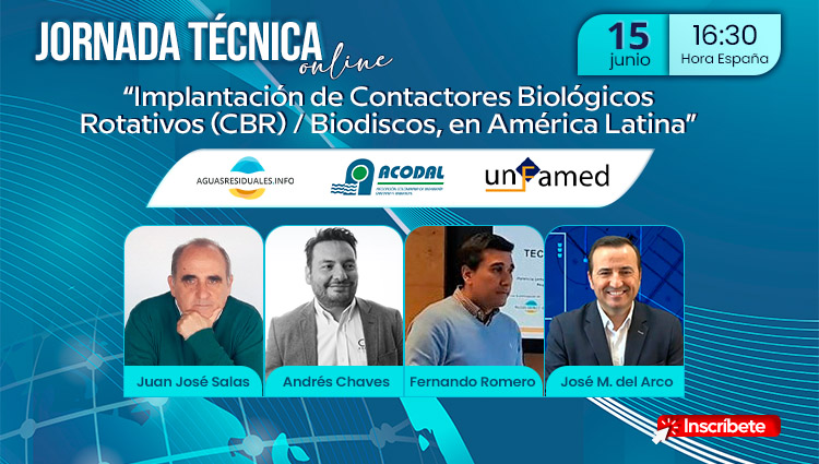 Inscr&iacute;bete a la Jornada T&eacute;cnica "Implantaci&oacute;n de Contactores Biol&oacute;gicos Rotativos (CBR) / Biodiscos, en Am&eacute;rica Latina"