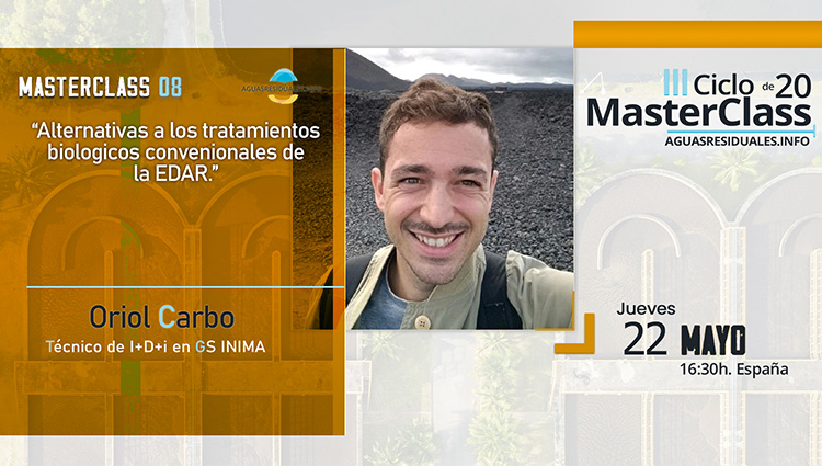 ¡Inscríbete ya! en la MasterClass 08 "Alternativas a los tratamientos biológicos convencionales de las EDAR"
