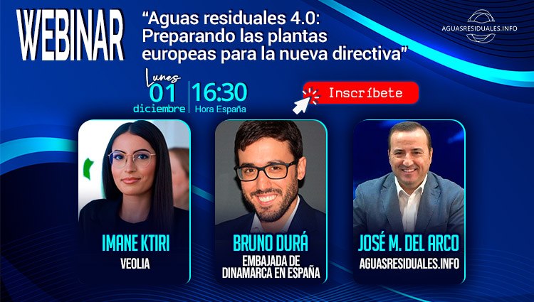 Inscríbete en el Webinar Técnico "Aguas residuales 4.0: Preparando las plantas europeas para la nueva directiva"